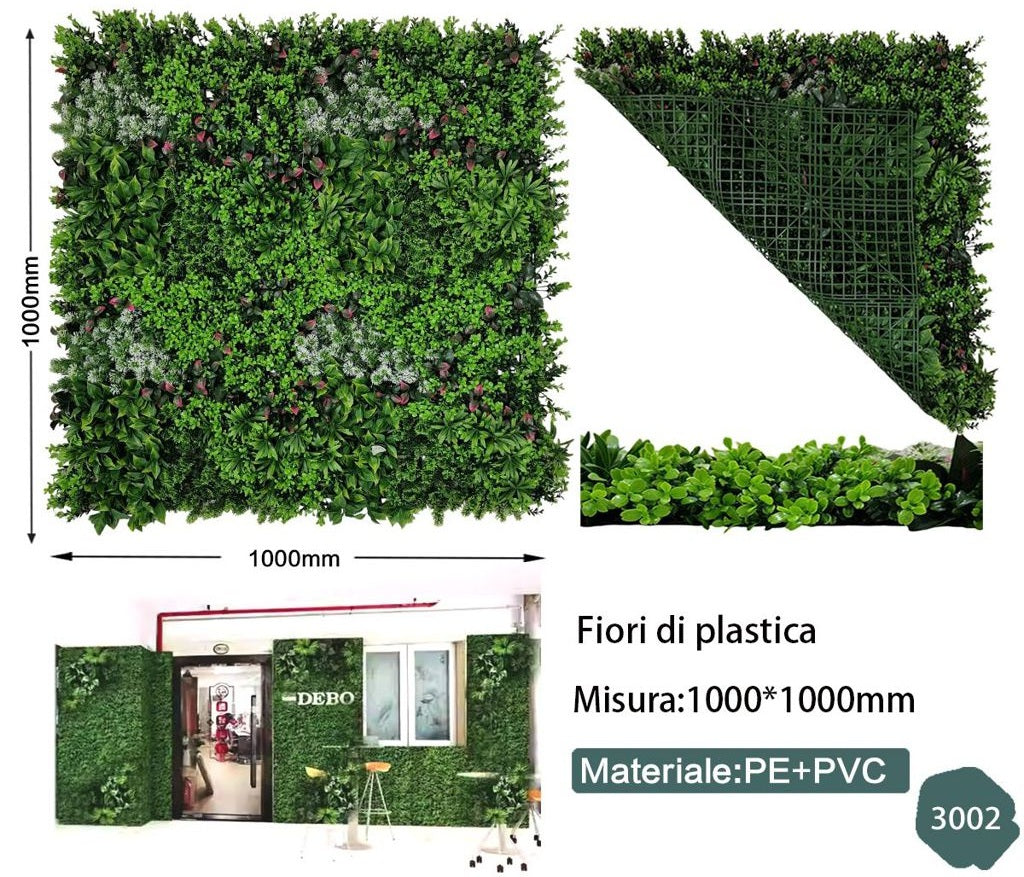 Pannello effetto Erba con Fiori