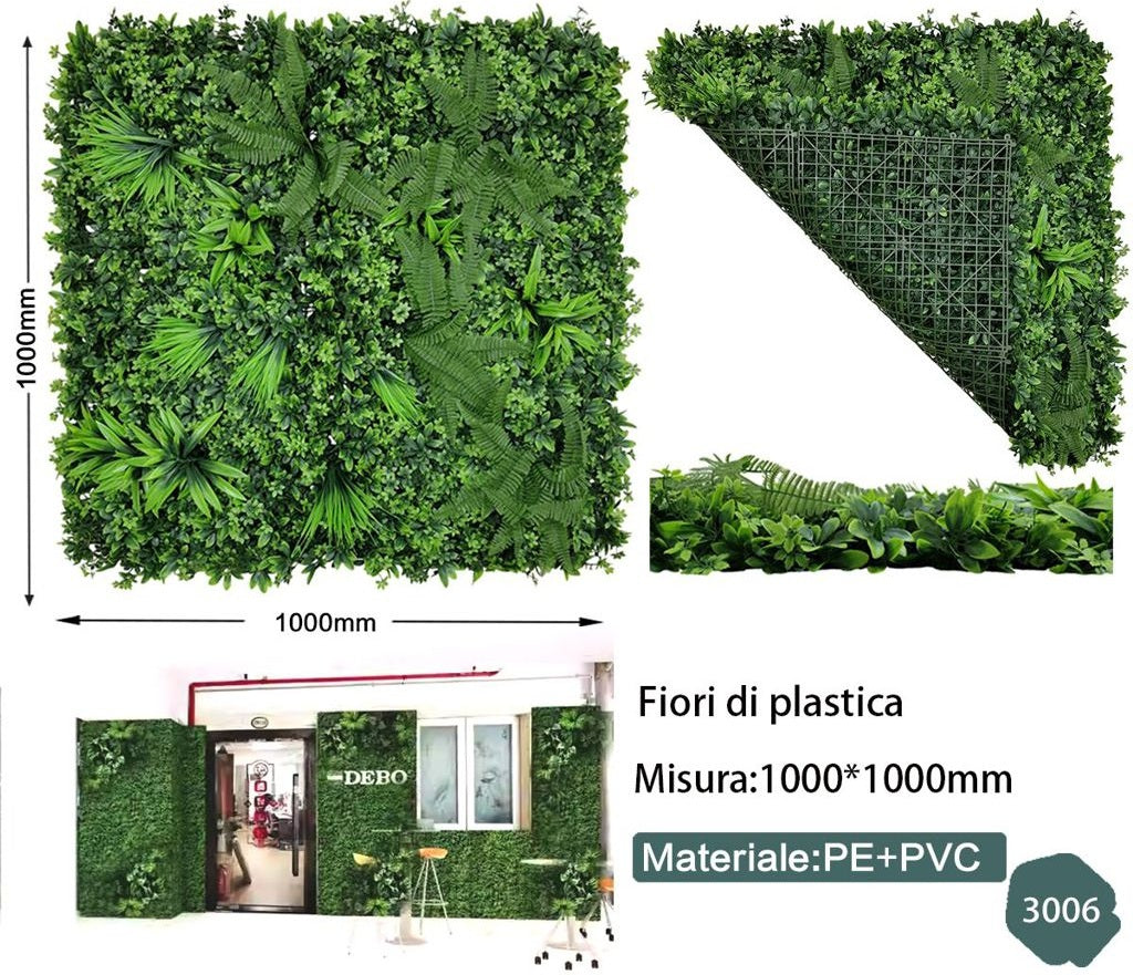 Pannello effetto Erba con Fiori
