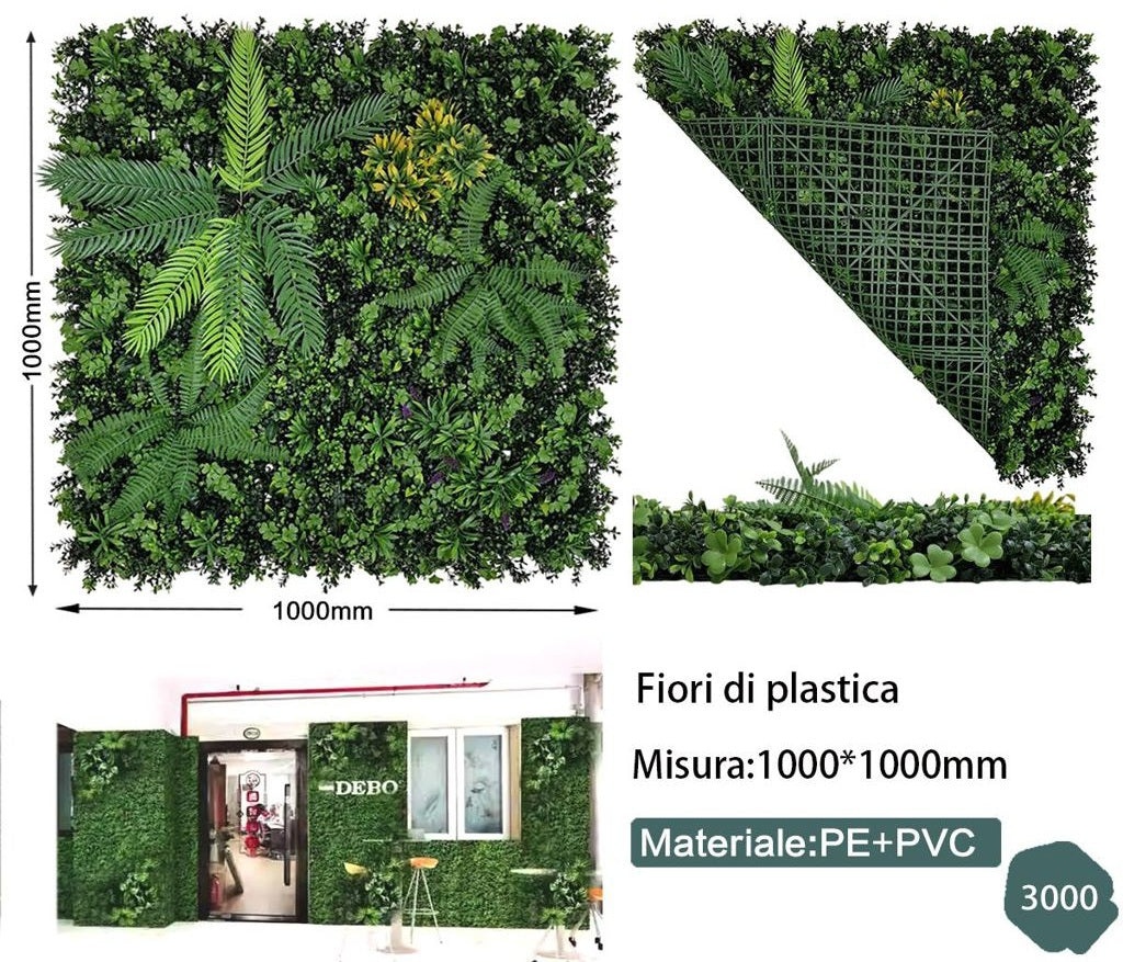 Pannello effetto Erba con Fiori