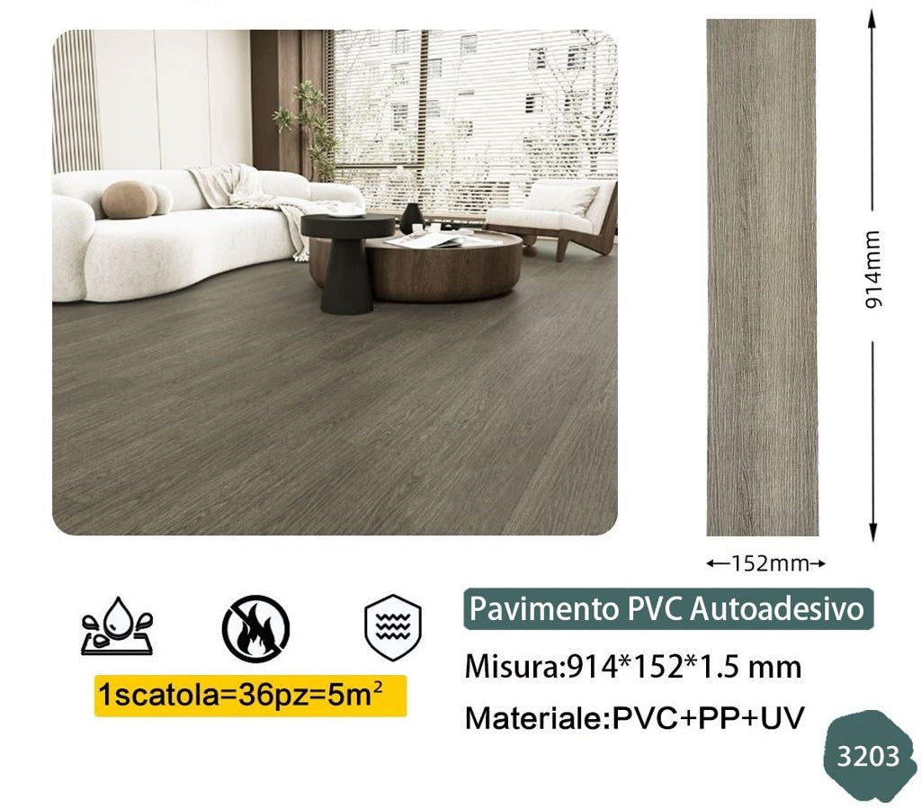 Pavimento PCV - Rovere grigio antracite