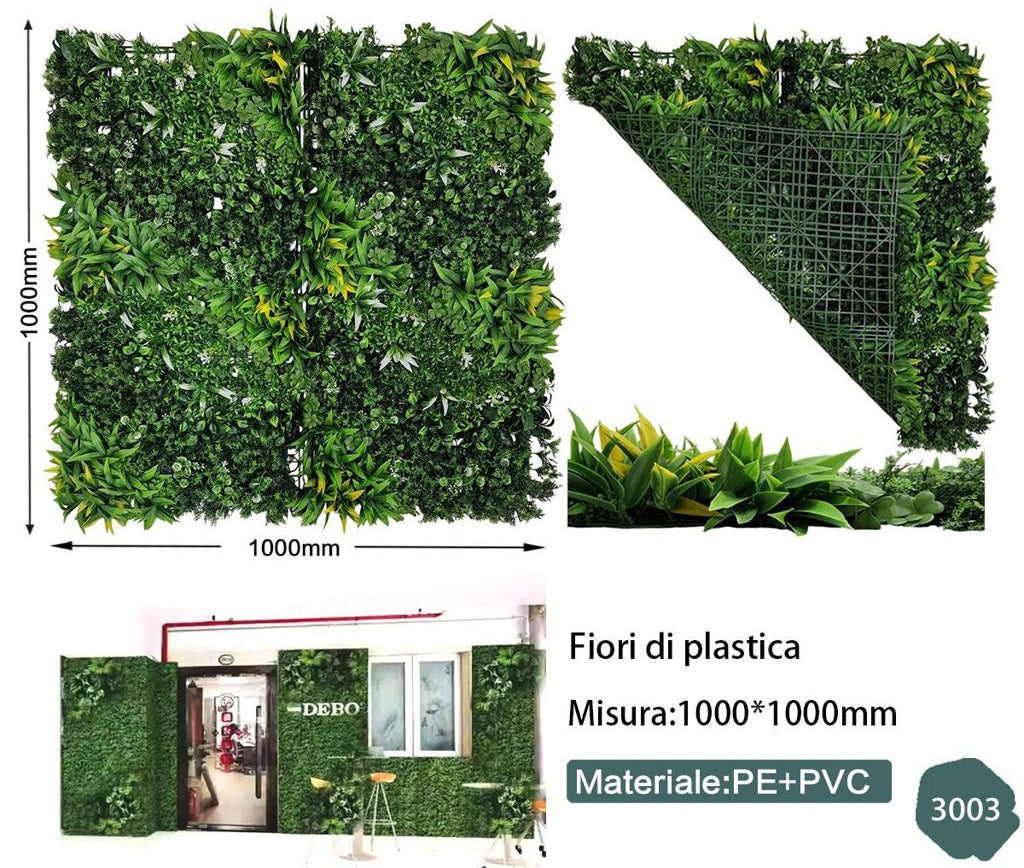 Pannello effetto Erba con Fiori
