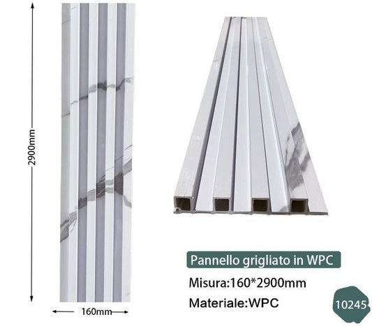 Doghe in WPC - Effetto Marmo Bianco e Grigio