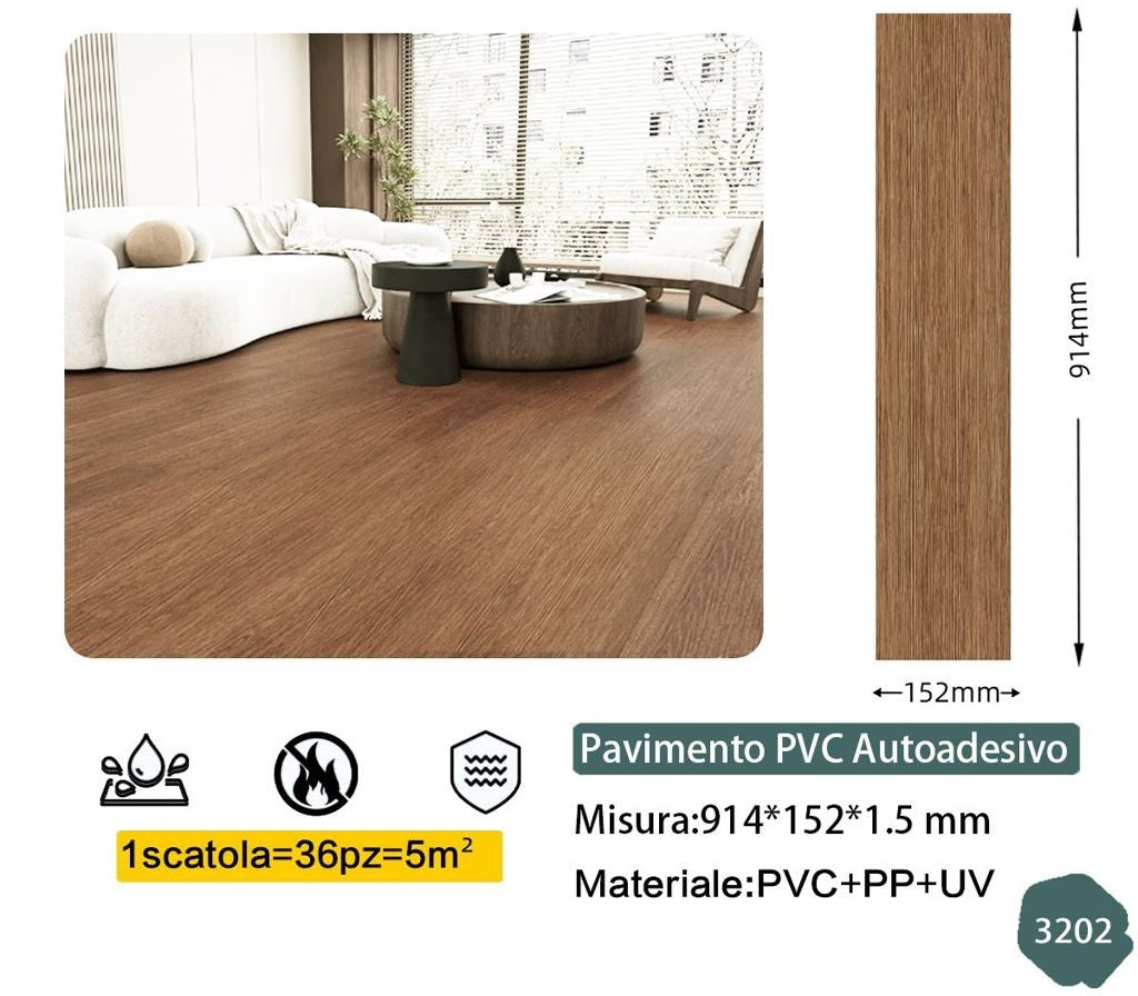 Pavimento PCV - Marrone chiaro