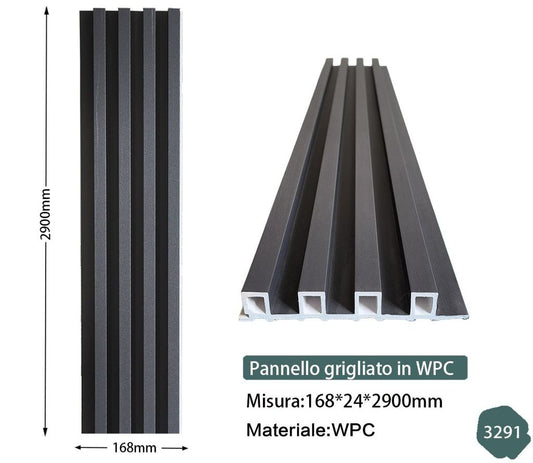 Doghe in WPC - Effetto Nero Liscio